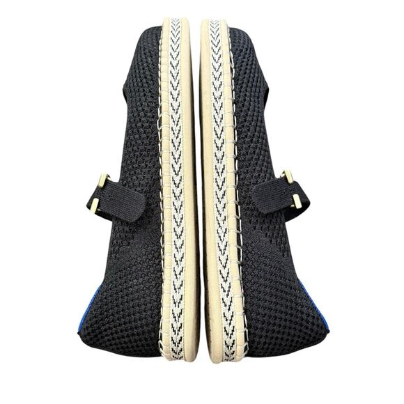 Rothys Espadrille Mary Jane Flats Shoes Round Toe Black Casual Walking Size 8.5 - Picture 6 of 12